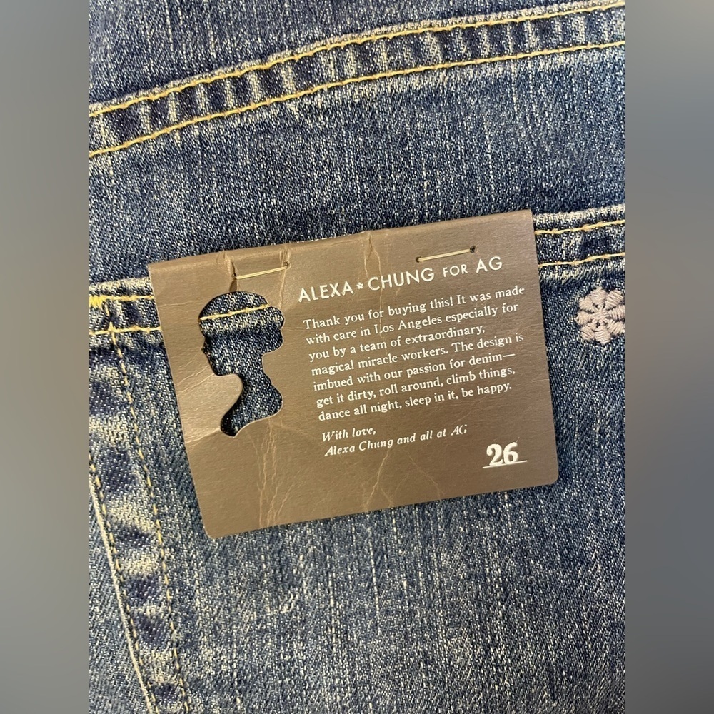 AG Jeans x Alexa Chung The Fifi Short Dark Wash Size 26 NWT - Picture 5 of 7
